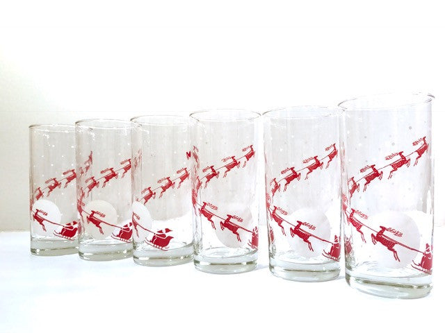 Mid Century Up-Up and Away Highball Glasses (Set of 6)