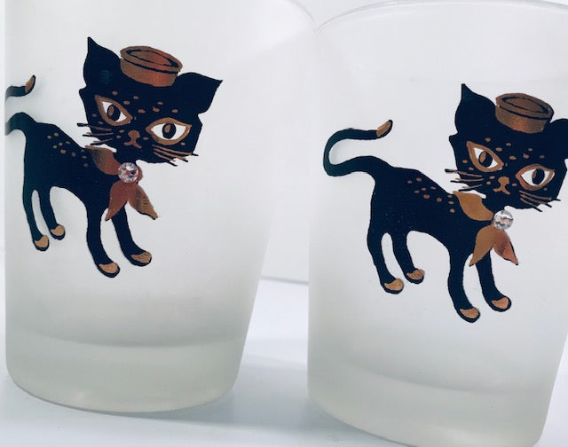 Maida Amour Hipster Siamese Male Kitten Double Old Fashion Glasses (Set of 4)