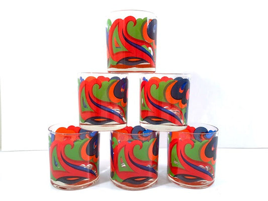 Retro Psychedelic Glasses (Set of 6)