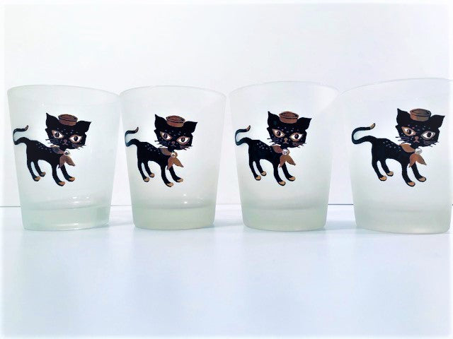 Maida Amour Hipster Siamese Male Kitten Double Old Fashion Glasses (Set of 4)