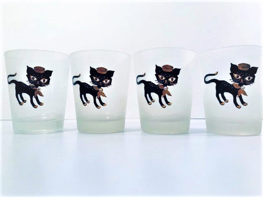 Maida Amour Hipster Siamese Male Kitten Double Old Fashion Glasses (Set of 4)