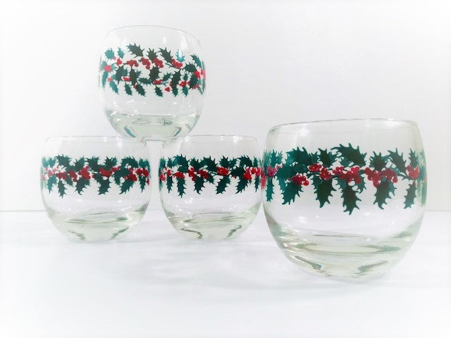 Rubel Holly and Berry Roly Polys Glasses (Set of 4)